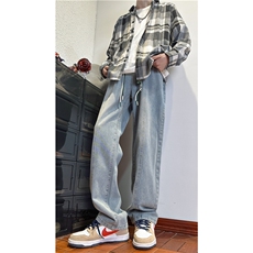 k1086-p55-控78M-5XL大码现货折皱宽松cleanfit牛仔裤，男装牛仔裤，星座116