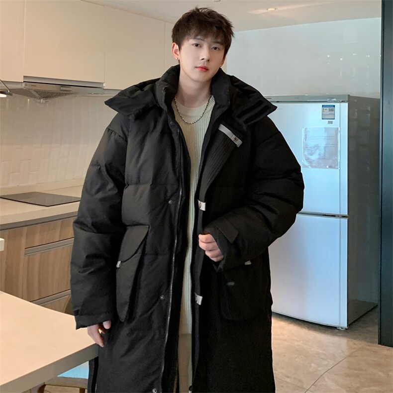 羽绒服新款男冬季港风宽松长款白鸭绒外套YR905-P180(控价238）,男装羽绒服,星座214-3