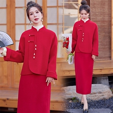 春季新款时尚女装双面呢大衣优雅修身显瘦毛呢外套气质百搭中长款风衣，女装双面呢大衣，芷墨服饰