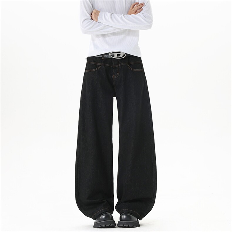 【现货】XZ1218BK3159特价P38美式复古阔腿弯刀牛仔裤,男装牛仔裤,星座1218（原611-3）