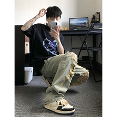 夏季美式高街破洞inx小众牛仔裤货号K725P55，男装牛仔裤，电商A063