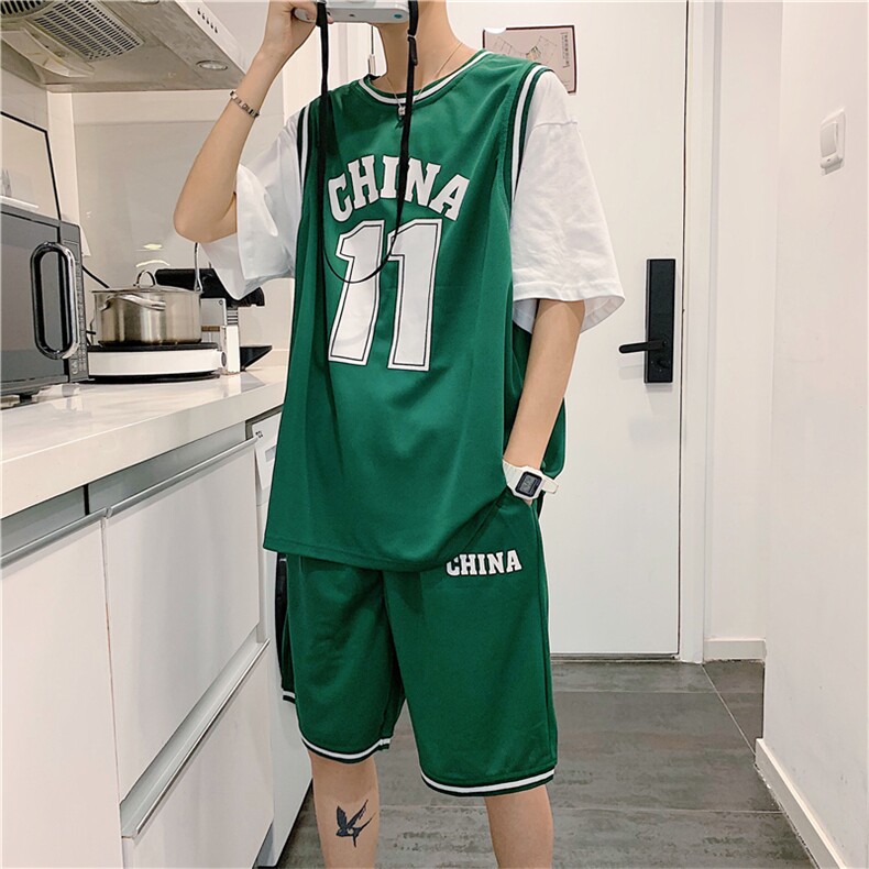 篮球服运动套装韩版帅气情侣假两件短裤短袖班服两件套TZ033-P36,男装牛仔裤,星座1008-2