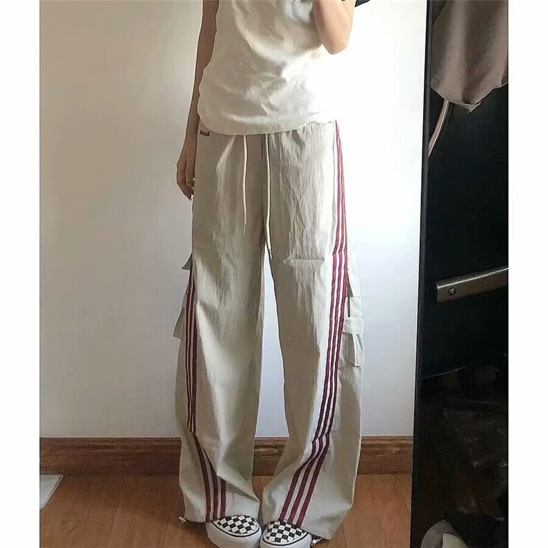 DUL137-P45美式条纹工装裤男女夏季潮牌速干户外休闲裤-网图现货,男装休闲裤,星座603-2