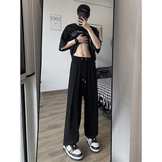 X2398-TP35控价58夏季港风2024薄款宽松垂感冰丝休闲防蚊裤子男，男装休闲裤，电商A102-1
