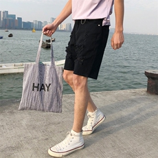 夏季破洞牛仔短裤男士五分潮流宽松休闲中裤男生潮牌insDK022-P35，男装牛仔裤，电商A318