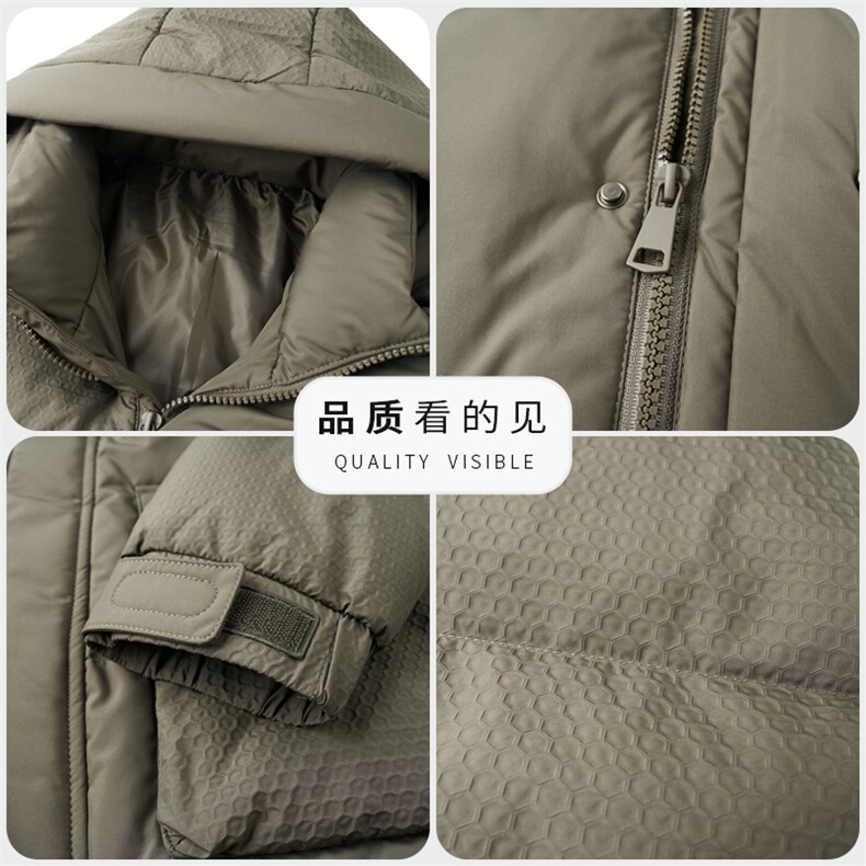 冬季白鸭绒连帽羽绒服休闲男士短款高品质时尚户外保暖防寒男外套,男装羽绒服,钱塘6003（原4033）
