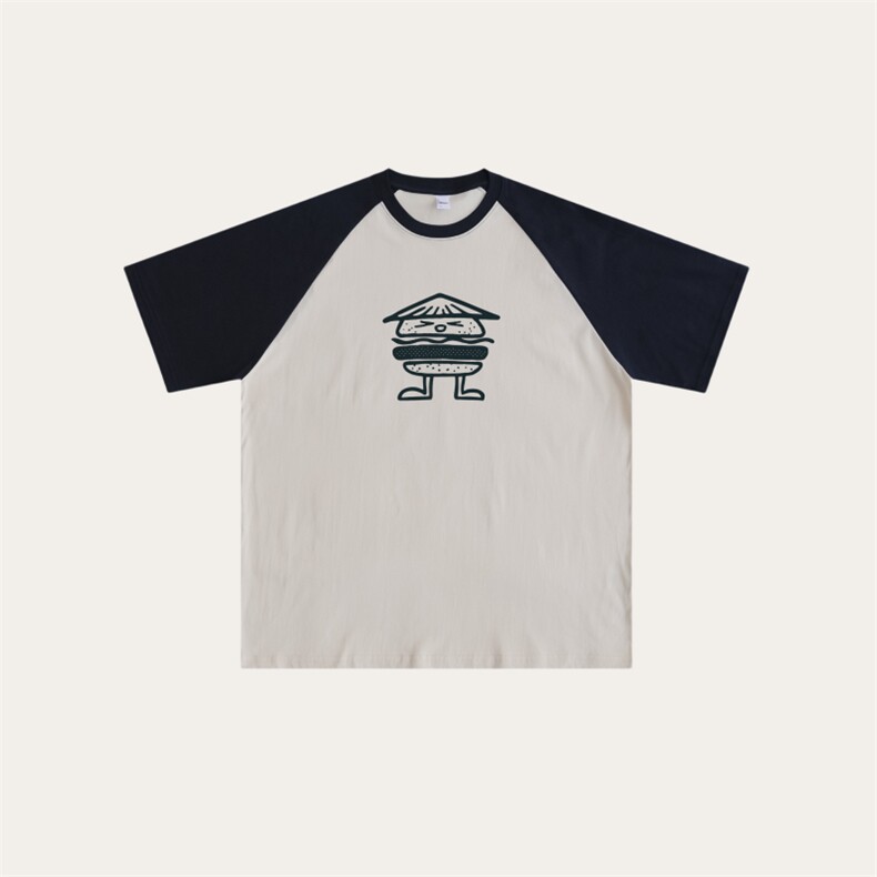 T13-P50-中式功夫汉堡廓形休闲短袖可定制（wx：MaMSHu123），男装T恤，星座112