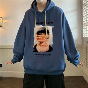 纯棉连帽卫衣男大码运动帽衫2024秋冬外套 WY2213-P35 加绒款-P40图片
