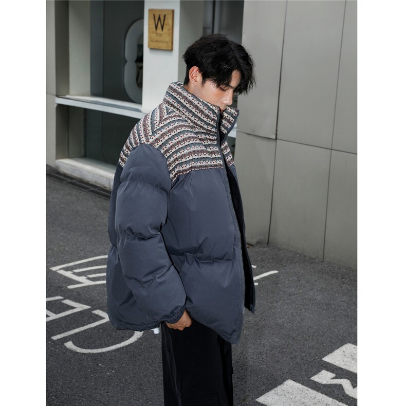 秋冬棉衣加厚夹克加绒外套厚棉袄拼色棉袄厚1016-1W106P128K158,男装夹克,星座1016-1（原电商B408-1）