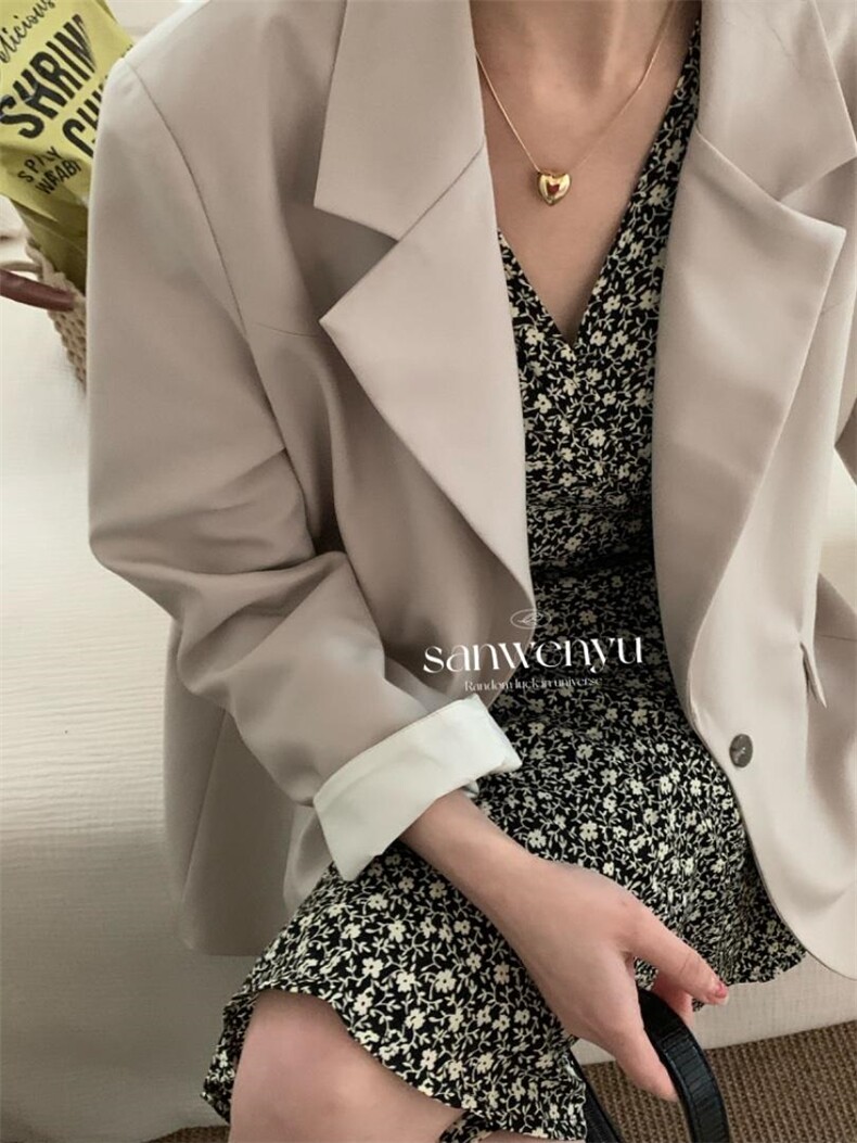 春款西装外套，女装西装，三文鱼