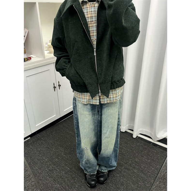 【有货】刺刃领破骨短款外套男春秋美式cleanfit夹克412CC-特P85,男装夹克,星座1007（原301D）
