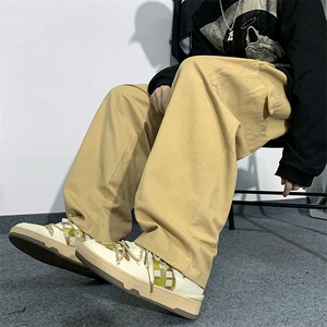 2024秋季新款百搭机能风直筒休闲裤韩版宽松阔腿工装裤 K5207-P38图片