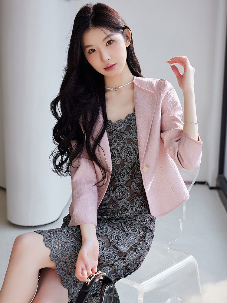 小香风外套女短款2025春秋新款披肩短外套坎肩配旗袍裙上衣子外搭,女装短外套,婵米儿