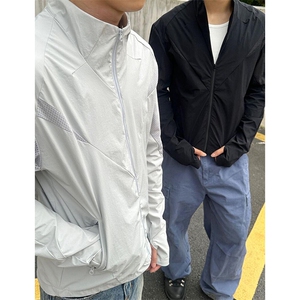 春夏款高品质冰感速干防晒服休闲户外运动外套透气弹力机能风夹克图片