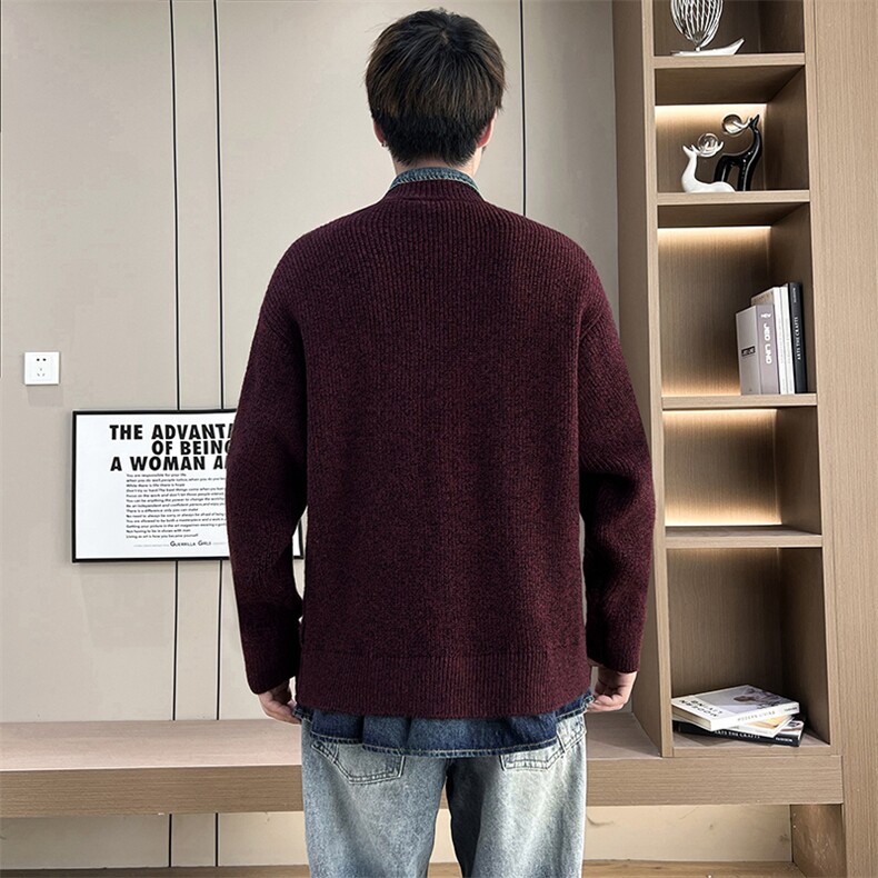 【直播】8724-P802025年秋季时尚毛衣针织开衫男士宽松长袖,男装针织衫/毛衣,电商A113