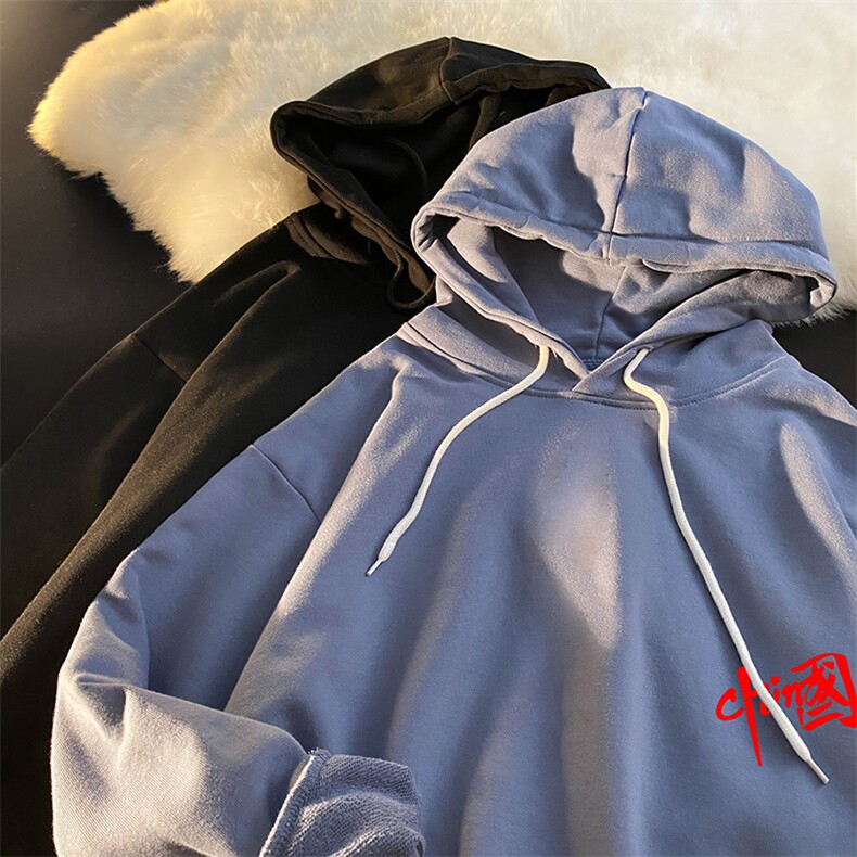 WY2276-P35加绒款-P40纯棉连帽卫衣男大码运动帽衫宽松薄外套男,男装卫衣,电商A040