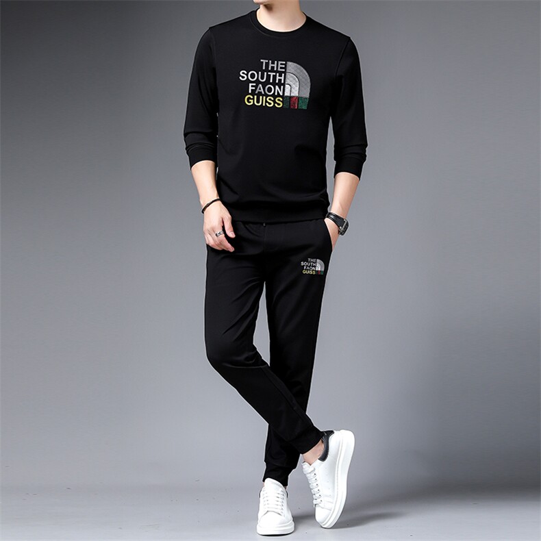 SA9602-2钱塘2020-2中青年男士圆领百搭冬季厚款时尚套装P140,男装休闲套装,钱塘207-2