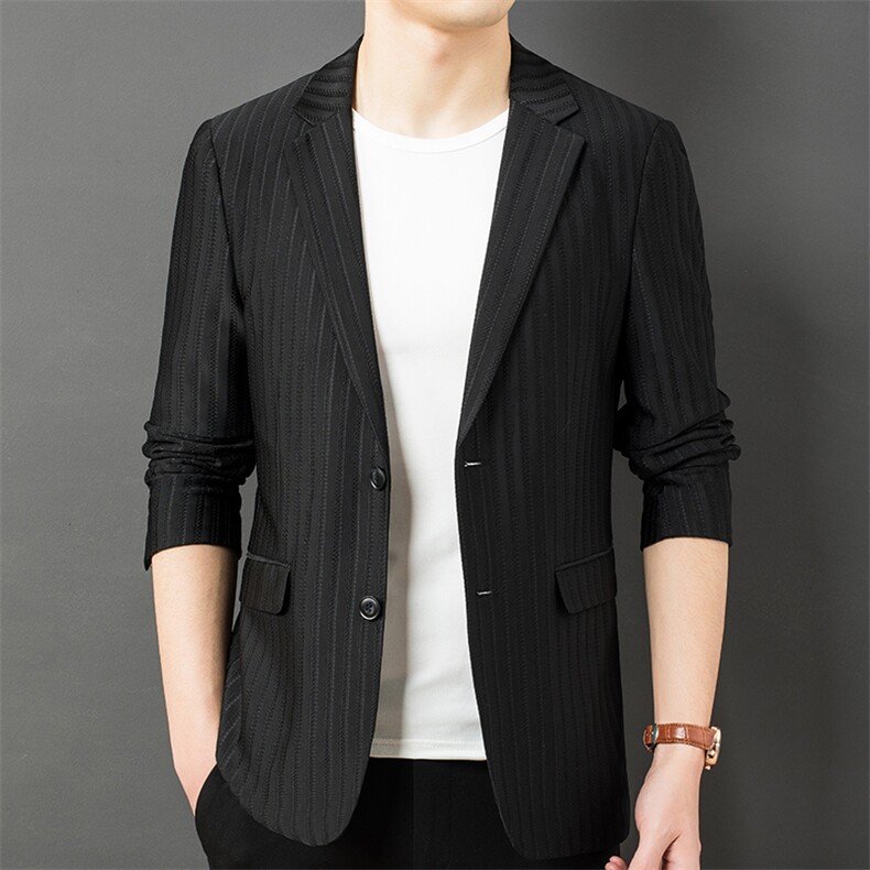 CA23003钱塘2020-2春秋薄款休闲时尚百搭中年男士西服外套P173图片