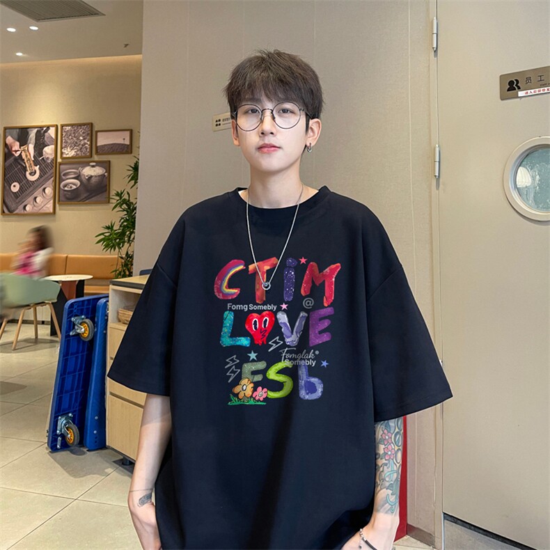 量大优供视频230g重磅纯棉短袖T恤男NT249-特P19控38,男装T恤,电商B367