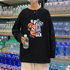 ！秋季打底衫男卫衣男潮流圆领纯棉长袖T恤男CX294-P25图片