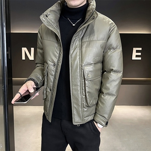 M-4XL B353 8580 P205 黑2025标年连帽冬季男士羽绒服加厚外套图片