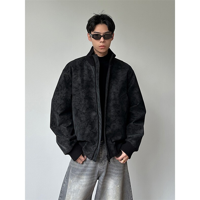90白鸭绒羽绒服加厚扎染美式休闲皮衣夹克D54142-TP135不,男装夹克,电商A102