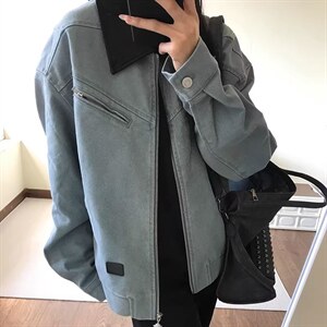 有货。登山布拼皮夹克W6975-P65，男装夹克，星座412-3