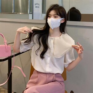 荷叶领小衫图片