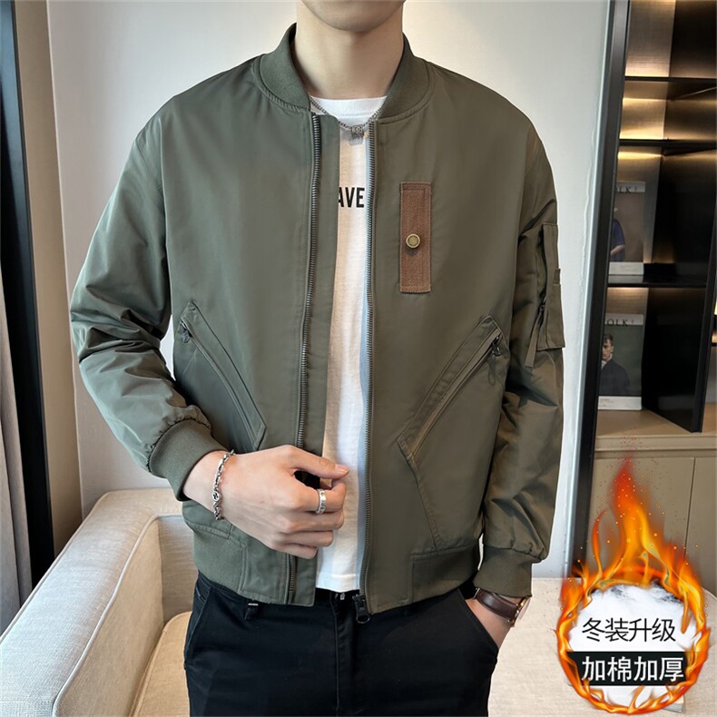 店主风高品质加棉加厚冬季工装潮流休闲夹克外套JK092加棉-P113,男装夹克,电商A413