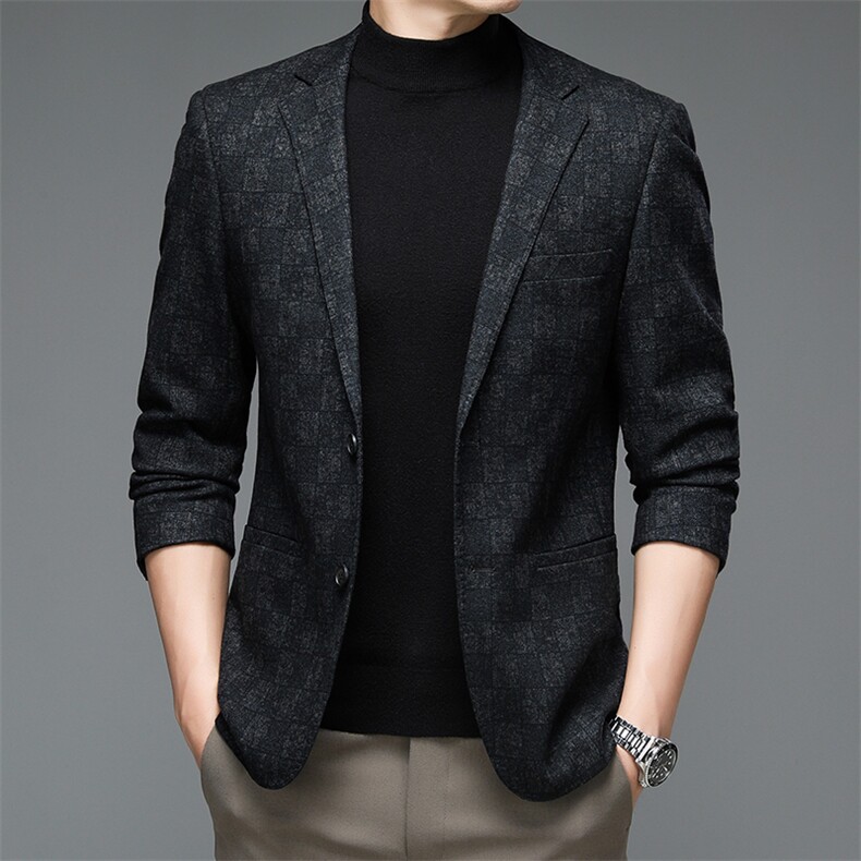 2023春季新款中年男士爸爸装上衣休闲商务西装夹克春装外套，男装西服，电商B212（原钱塘6029）