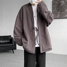 8XL-M特大码夹克男新中式道袍双面穿风夹克外套男JK1308P118，男装夹克，电商D206-1