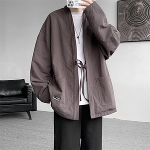 8XL-M 特大码夹克男新中式道袍双面穿风夹克外套男JK1308P118图片