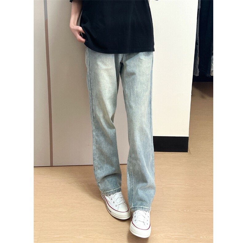 现货YKK拉链高品质款蔚蓝色弹力牛仔裤610A-1-YK525-P55图片