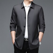 2023新款春季中年男士外套百搭夹克衫休闲宽松爸爸装上衣图片