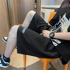 短裤男ins潮流百搭华夫格休闲裤宽松五分中裤直筒运动K3124-P24，男装休闲裤，星座512-2
