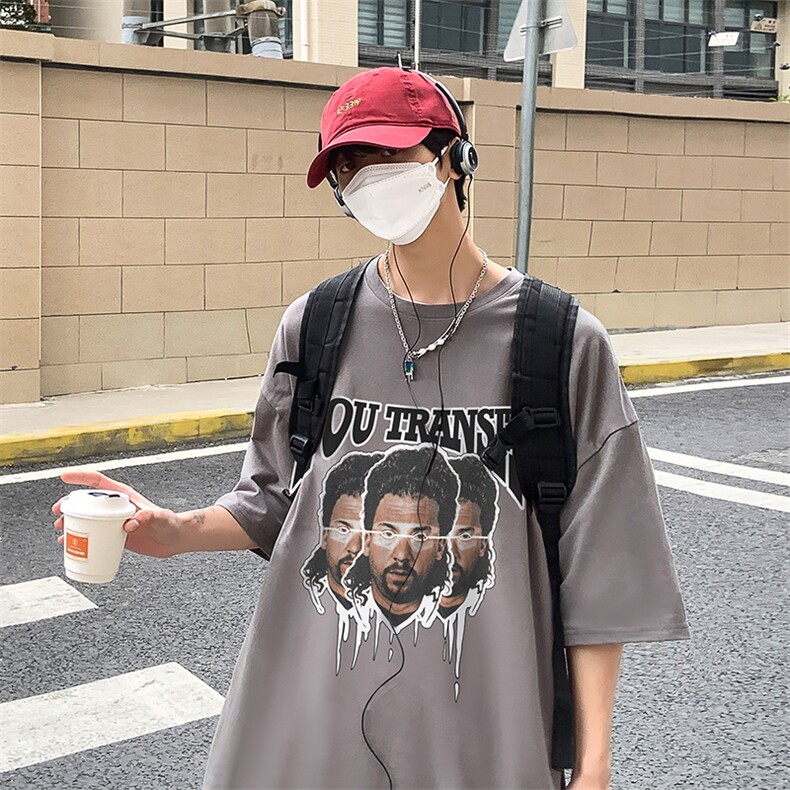 B239-D313-P28夏季短袖t恤男人物图案印花体恤上衣,男装T恤,星座514-2(原B239)