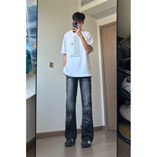 24年新款复古水洗磨破修身牛仔裤X1002-1-NZ2401-P60，男装牛仔裤，星座1002-1