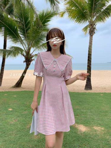 格纹连衣裙，女装连衣裙，Jarmore隽末