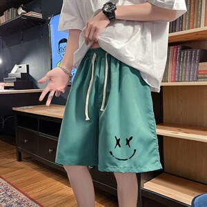 DK39190-P15 港风休闲短裤男士大码运动五分裤男中裤男马裤图片