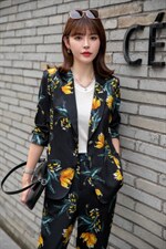 2021秋装套装时尚，女装职业装，恋语随风