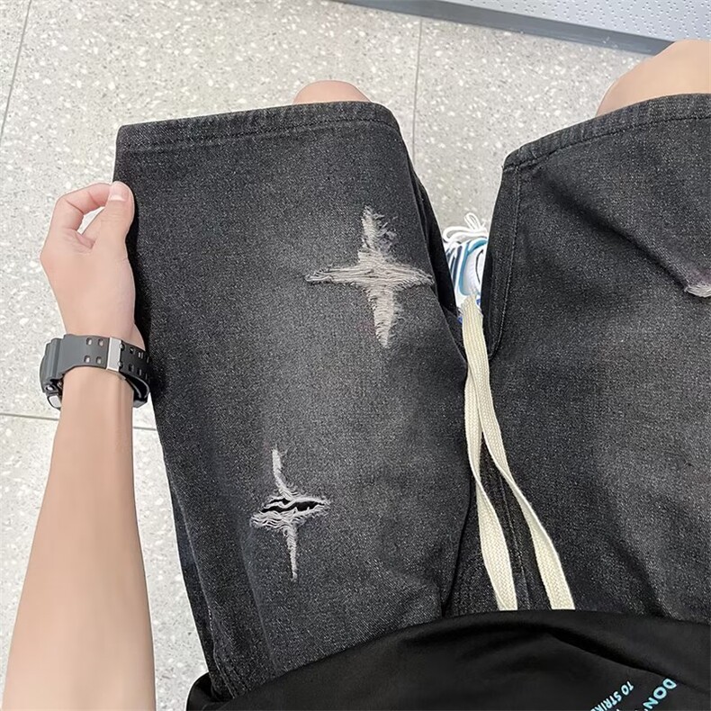 青春流行ins男直筒水洗牛仔裤P35,男装牛仔裤,星座1116-2