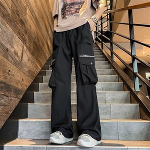 美式高街工装裤男款户外机能冲锋裤直筒大码休闲长裤子HT62/P58图片