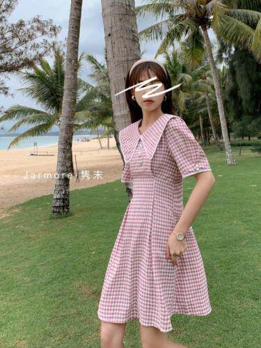 格纹连衣裙，女装连衣裙，Jarmore隽末