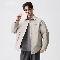 2025春秋冬季新款宽松衬衫式二棉夹克潮加厚夹棉衣服外套W0150，男装夹克，电商D215
