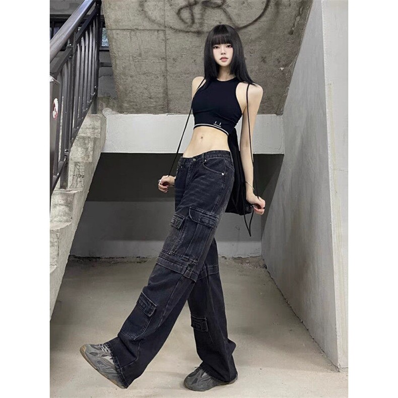 网络图现货男宽松直筒美式高街潮牌复古男士休闲阔腿裤子RW64-P80,男装牛仔裤,星座1005-4
