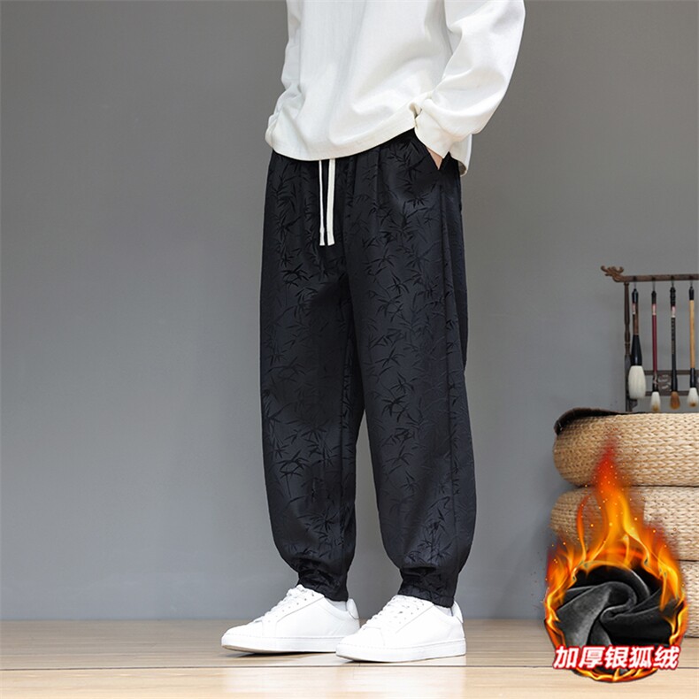风冬季加厚银狐绒加绒裤男印花潮休闲裤xz815-k508p60,男装卫衣,星座815（原A203）