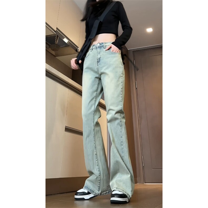 2024GK24097加绒女模大码美式微喇牛仔裤M-5XGK24968-P60,男装牛仔裤,电商A022