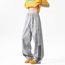 休闲裤男夏季新款港风宽松扎染工装阔腿裤CK8203-P48，男装休闲裤，星座214-3