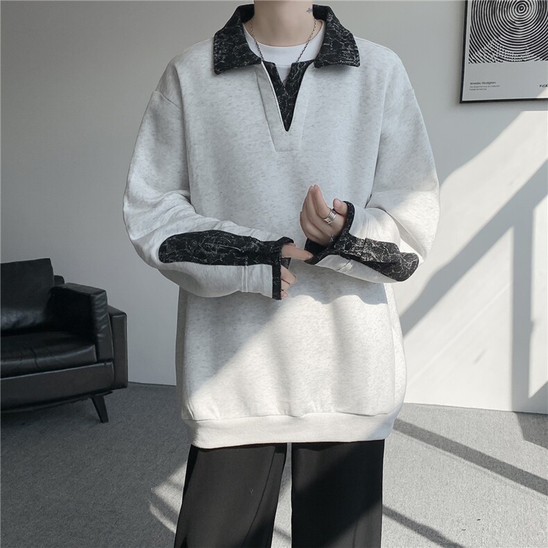 WY10173-特批50加绒P60美式重磅绒感V领卫衣大码撞色上衣外套,女装短外套,电商A059