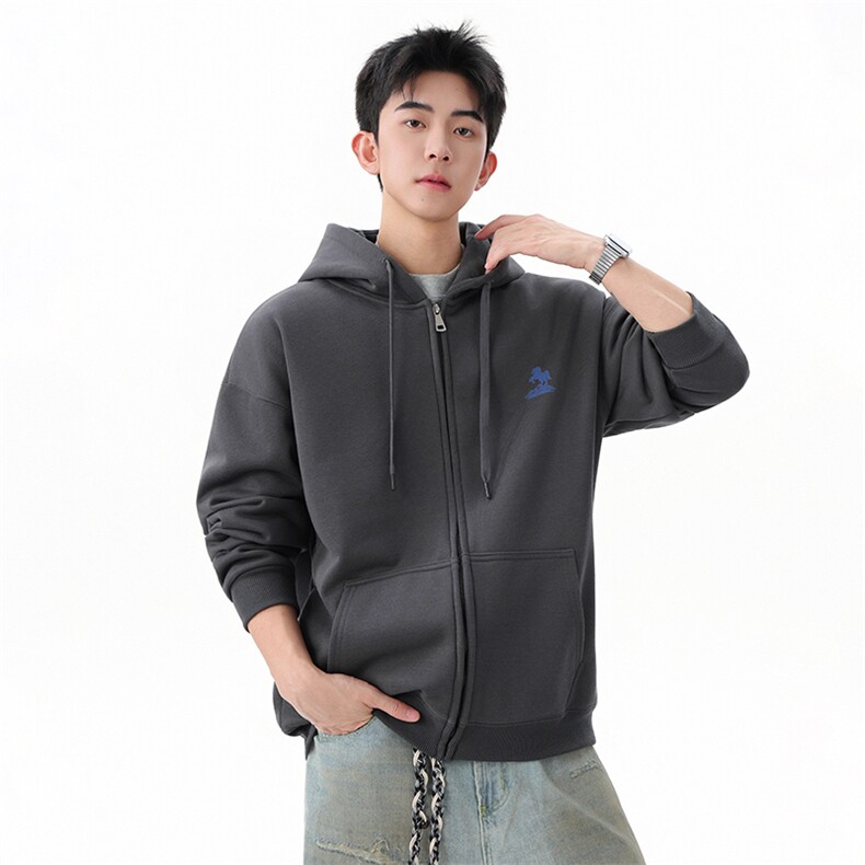 抖音直播供货连帽开衫外套拉链衫A158-WY58-P48,男装卫衣,电商A158